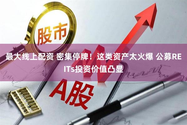 最大线上配资 密集停牌！这类资产太火爆 公募REITs投资价值凸显